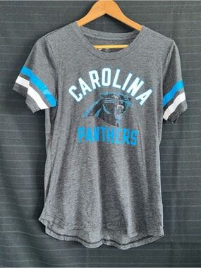 Carolina Panthers NFL Team Apparel womens gray short sleeve t shirt Large